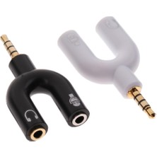 Beloving 2pcs 3,5mm Erkek Ila 2 Dişi Kulaklık ve Mikrofon Audio Y Ayırıcı Adaptör Fişleri (Yurt Dışından)