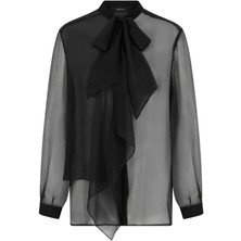 ROMAN İpek Bluz Siyah K2213517_001