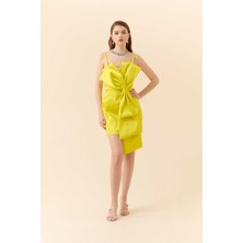 ROMAN Askılı Mini Boy Abiye Elbisesi Sarı Y2311326_009