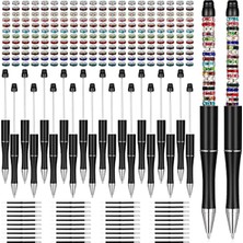 Belovee 300PCS Beadable Pens Ball Kalem 1.0mm Sınav Için Yedek Günlük Kalemler Çizim Siyah Set (Yurt Dışından)