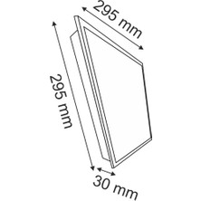 Garra 30X30 Günışığı Clipin Asma Tavan LED Armatür Sıva Altı