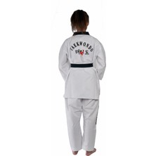 Haşado Fitilli Siyah Yaka Taekwondo Elbisesi