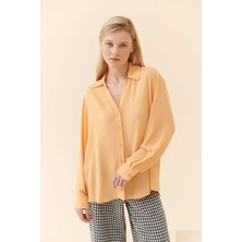 ROMAN Krep Kadın Gömlek Kayısı Y2313548_033