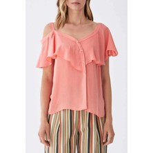 ROMAN Yakası Volanlı Tek Omuz Bluz Y.Ağzı Y2113103_031