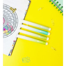 Giftmoda Morandi Tarzı Yeşil Tonları 4'lü Keçeli Kalem