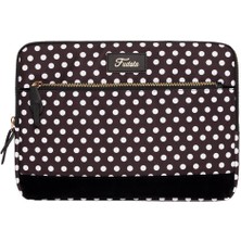 Fudela 15.6 inch Black Polka Dot Macbook- Laptop Çantası