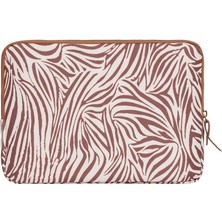 Fudela 13-14 inch Cream Zebra Macbook- Laptop Çantası