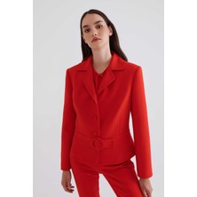 ROMAN Kemerli Ceket Kırmızı K2336001_006