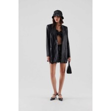 ROMAN Suni Deri  Kadın Ceket Siyah K2316062_001