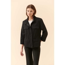 ROMAN Cepli Kısa Kadın Mont Siyah Y2317505_001