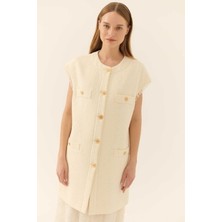 ROMAN Altın Düğmeli Tüvit Kap Kemik Y2317001_019