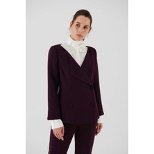 ROMAN Kruvaze  Kadın Ceket Mürdüm K2316029_007