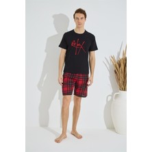 Pemilo Erkek 6175-1 Kaprili Cepli Pijama Takımı
