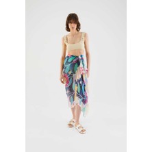 ROMAN Desenli Renkli Şal Standart Renk Y2284113_089