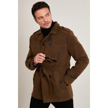 Buratti Slim Fit Cepli Pamuklu Kaşe Kaban Erkek Kaban 5841015