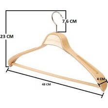 İstanbul Manken 10 Adet Yüksek Kalite 48 cm Ahşap Askı Ceket Askısı Takım Elbise Askısı