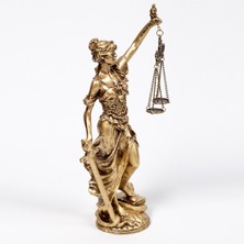 İsimlik Sepeti 18CM Themis Heykeli Ofis Hediyesi Adalet Biblosu Avukata Hediye Biblo