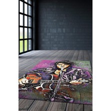 Homshtag Elvis Presley Renkli Müzisyen Halı Müzik Severe Hediyelik Halı Rock Halısı