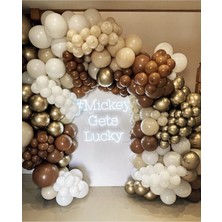 Meri Parti Krom Gold Çikolata Kahve Sütlü Kahve ve Beyaz Balon Zinciri 100 Adet