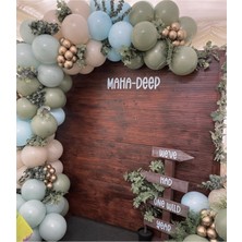 Meri Parti Pastel Balon Krom Balon Küf Yeşili Mint Yeşili Krom Gold