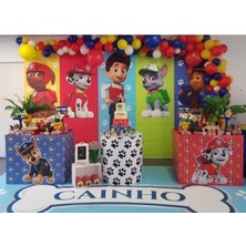 Meri Parti 100 Adet Paw Patrol Konsept Metalik Balon ve Balon Zinciri