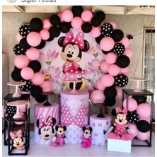 Meri Parti Minnie Mouse Konsept Balon Zincir 100 Adet Balon ve Balon Zinciri