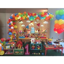 Meri Parti 100 Adet Doğum Günü Konsept Metalik Balon ve Balon Zinciri Bahar Partileri Süslemeler