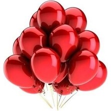 Meri Parti 12 Inç Metalik Kırmızı Balon 10'lu