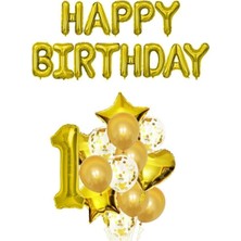 Meri Parti  Happy Bırthday Doğum Günü ve 1 Yaş Balon Seti