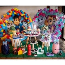 Meri Parti Paw Patrol 200 Adet Metalik Balon ve 2 Adet Balon Zinciri 2'li Zincir Set Kız Erkek Doğum Günü Set