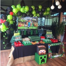 Meri Parti Mınecraft Balon ve Balon Zinciri Mınecraft Konsept Balon