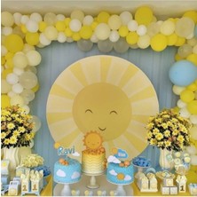 Meri Parti Konsept Yaz Partisi 100 Adet Metalik Balon ve Balon Zinciri Lateks Balonlar Parti Malzemeleri