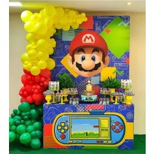 Meri Parti Super Mario Temalı 100 Adet Balon ve Balon Zinciri
