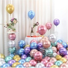 Meri Parti Krom Balon 10 Adet Karışık Krom