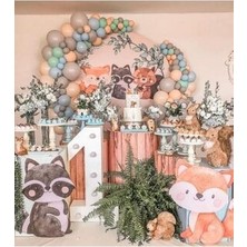 Meri Parti  Orman Temalı Doğum Günü Parti Balon Balon Şerit Dekarasyon