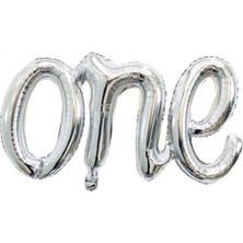 Meri Parti One Gümüş Folyo Balon 100 cm