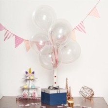 Meri Parti 100 Adet Şeffaf Balon Şeffaf 12 Inch 30 cm