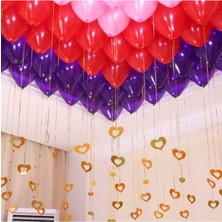 Meri Parti 100 Adet Mor Kırmızı Pembe Metalik Balon Mor Balon Parti Malzemeleri Parti Süsleme