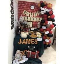 Meri Parti 100 Adet Kırmızı Siyah Gold Balon Zincir Harry Potter Konsept Balon
