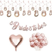 Meri Parti Rose Gold Bride To Be Set Bekarlığa Veda