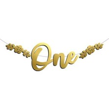Meri Parti One Kaligrafi Banner Yazı 1 Yaş Gold