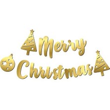 Meri Parti Kaligrafi Banner Merry Christmas Yılbaşı Süslemeleri