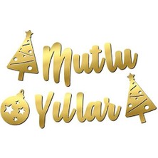 Meri Parti Kaligrafi Banner Mutlu Yıllar Yılbaşı Süslemeleri