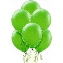 Meri Parti Metalik 12'inç Yeşil Balon 10 Adet