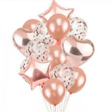 Meri Parti Rose Gold Balon Seti