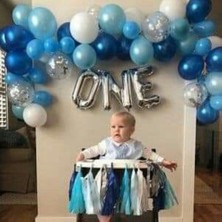 Meri Parti One Yazı Folyo Balon ve Balon Zincir Set 1 Yaş Konsept Doğum Günü