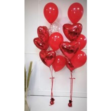 Meri Parti Sevgililer Günü Balon Sevgililer Gününü Kalp ve Kırmızı Lateks Balon