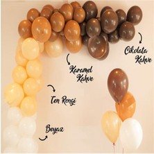Meri Parti  Kahve Tonlarında 50 Li Doğum Günü Balon Seti