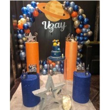 Meri Parti Uzay Balon Uzay Temalı Balon Zincir Set Uzay Konsept Parti Balon