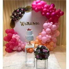 Meri Parti  Pastel Siyah Kırmızı Sarı Mavi ve Kırmızı Balon Zinciri 100 Adet
